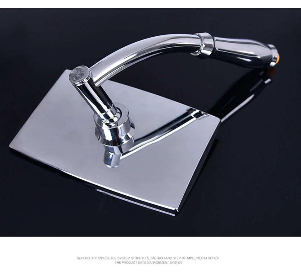 New 8 Inch Indoor Portable Water Saving Square Shower Head Handheld and Wall Mounted High Pressure Shower ABS Durable Plastic