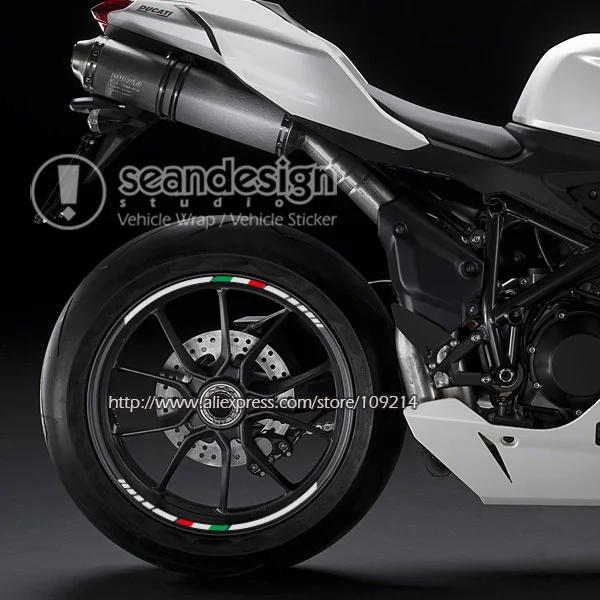 Наклейка на колесо Aprilia MV Agusta Benelli Италия светоотражающая лента обод для
