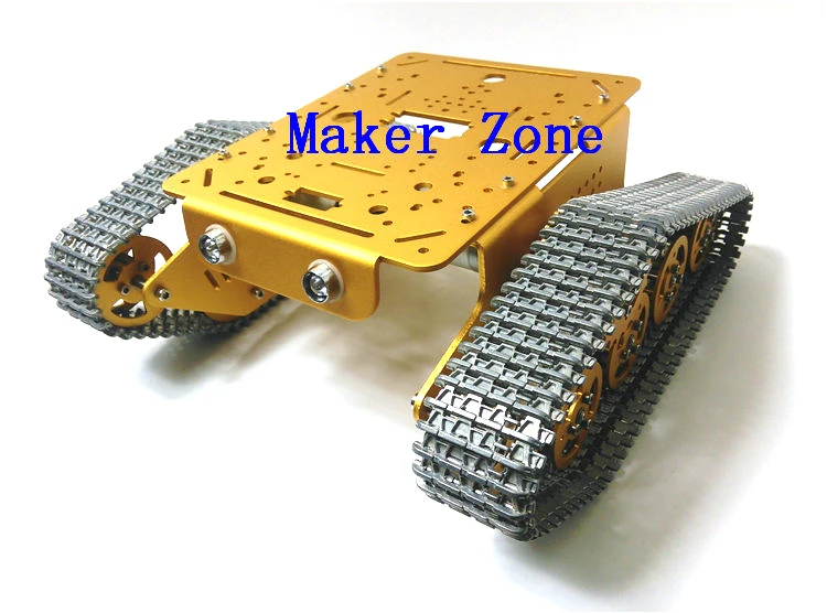 T300 -MT Golden Aluminum alloy smart tank car chassis/experiment platform with servos controller robot arm install interface | Игрушки и