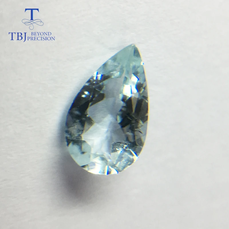 TBJ 100% натуральный хороший цвет Аквамарин жемчужные 5*8 мм 0.7ct натуральные