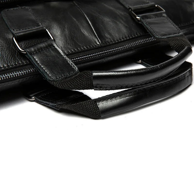 Briefcase Messenger Bags Man Shoulder Bag Postman Male Handbags Genuine Leather Men's Vintage Business Computer | Багаж и сумки