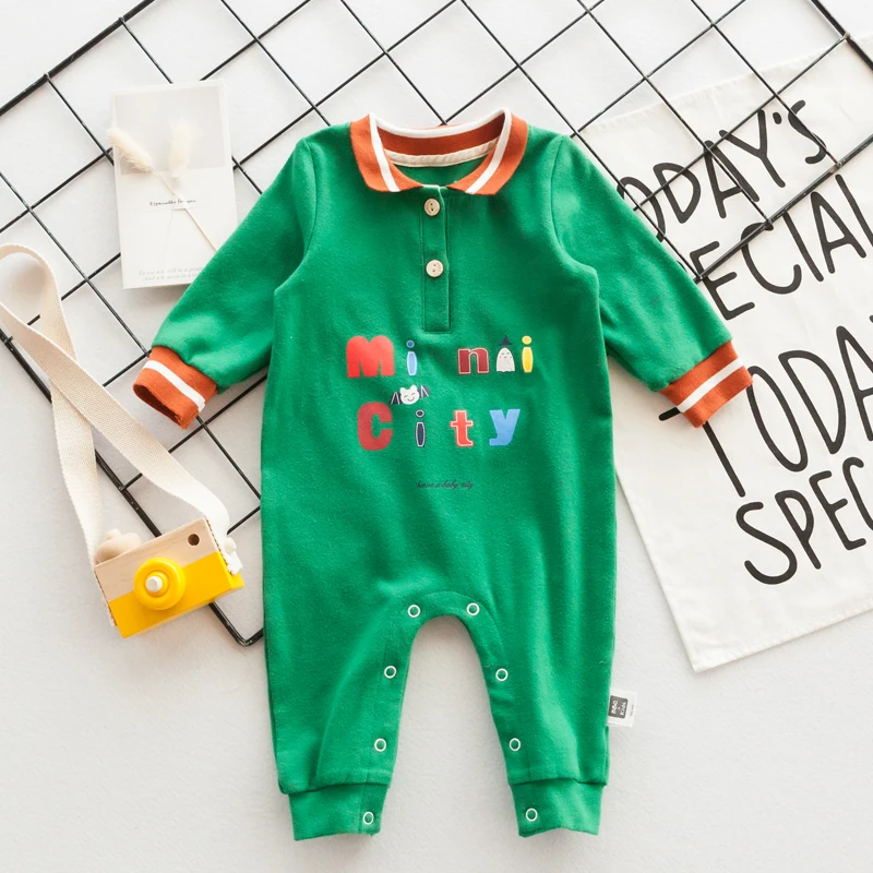 Комбинезоны для маленьких мальчиков хлопковые комбинезоны с отложным