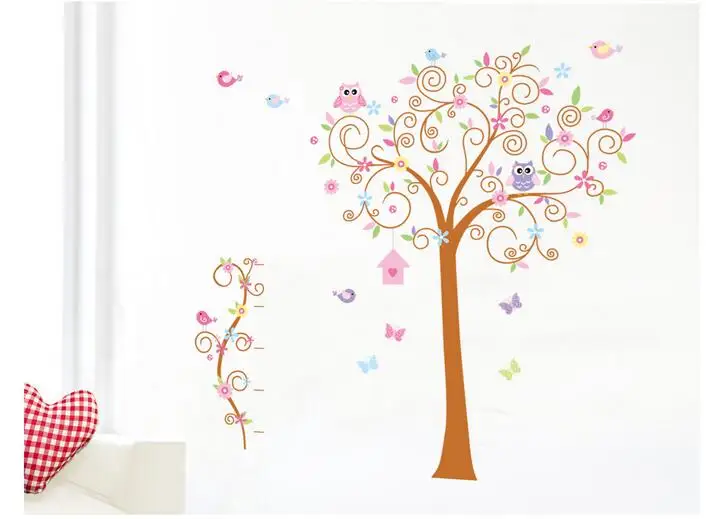 Большая Сова Дерево Дети спальня фон декоративные наклейки на стену для дома