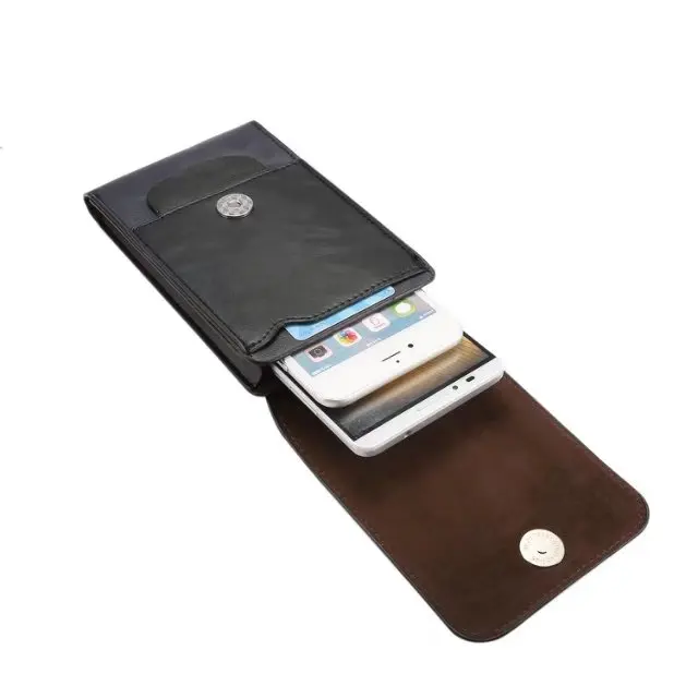 Сумка для телефона модный универсальный кожаный чехол бумажник зажим ремня ZTE Blade