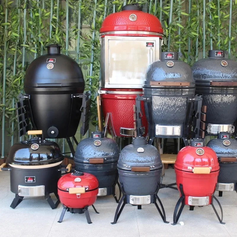 Открытая заводская настройка Распродажа 13 дюймов дешевые Kamado керамический для гриля и барбекю Портативный печь для готовки на углях элегантные Кемпинг Двор грили kamado