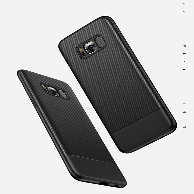 Чехлы для Samsung galaxy S8 чехлы из углеродного волокна ТПУ мягкая задняя крышка S 8