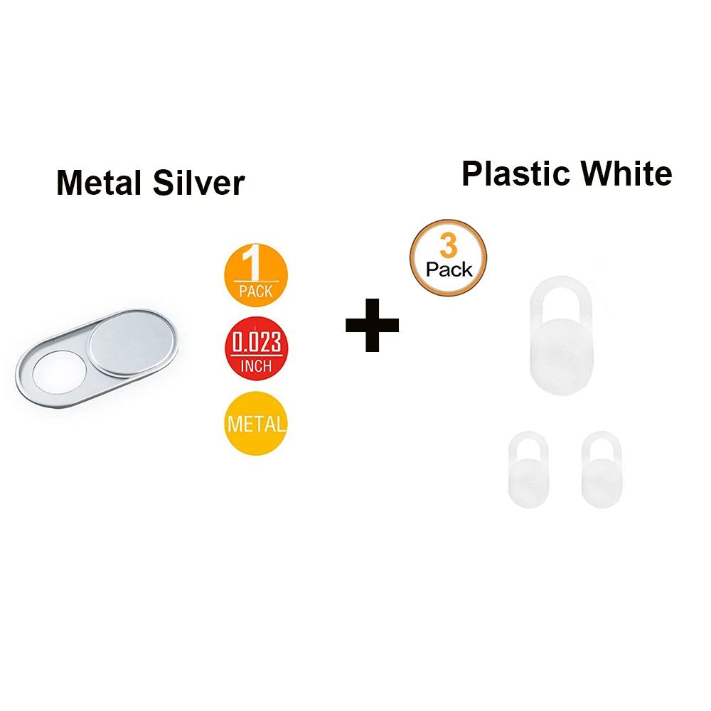 Silver White Чехол для камеры компьютера, ноутбука, веб-камеры, крышка для объектива телефона Macbook Pro iMac, ноутбук Surfcase Pro Echo Show, блок для камеры телефона - Цвет: Silver White