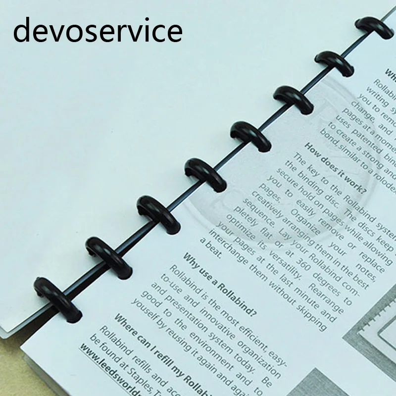 Кольцо для переплета книг из пластика 18 мм 24 внутренний диаметр Черное круглое