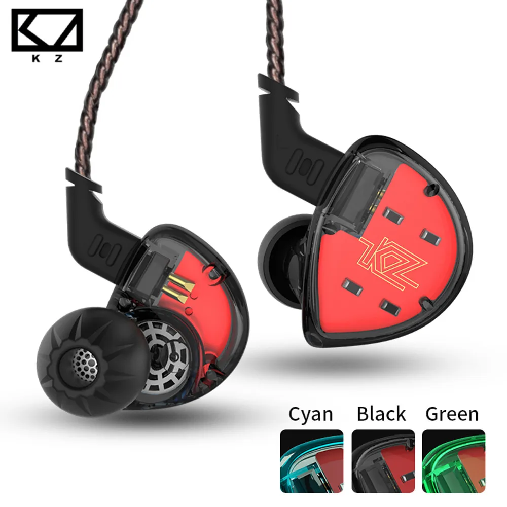 Оригинальные гибридные Внутриканальные наушники KZ ES4 1BA с 1DD Hi Fi DJ мониторы
