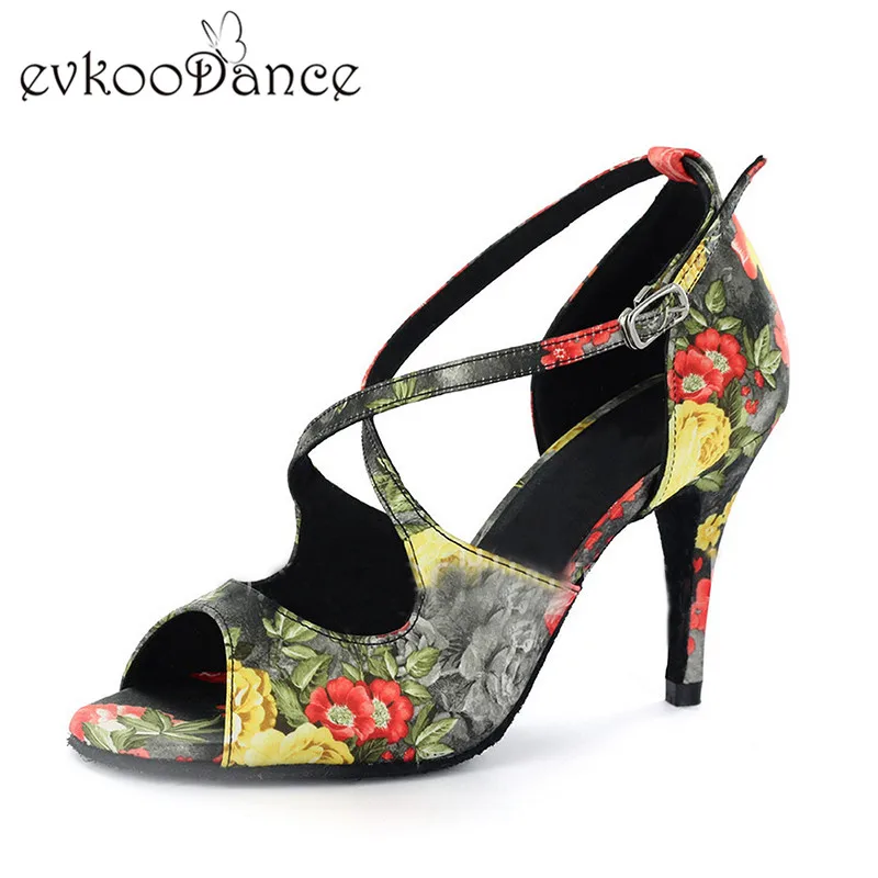 Новый стиль леопардовый принт цвет золотой серебряный Zapatos De Baile Высокий каблук 8 5