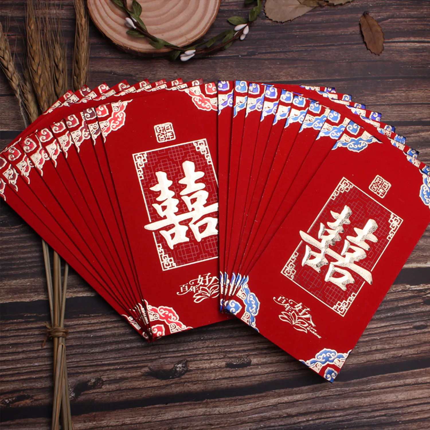 Behogar 24 шт 8 6x16 6 см китайские красные конверты Hong Bao Hongbao счастливые пакеты для денег
