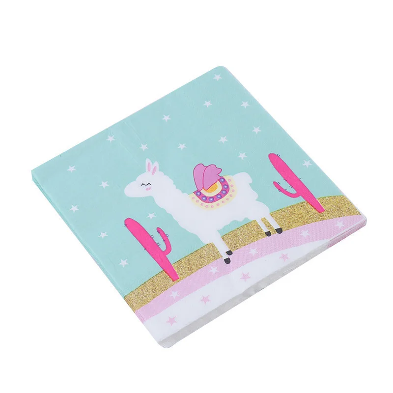 20 шт. одноразовая посуда для салфеток с единорогом свадебные украшения девочек и