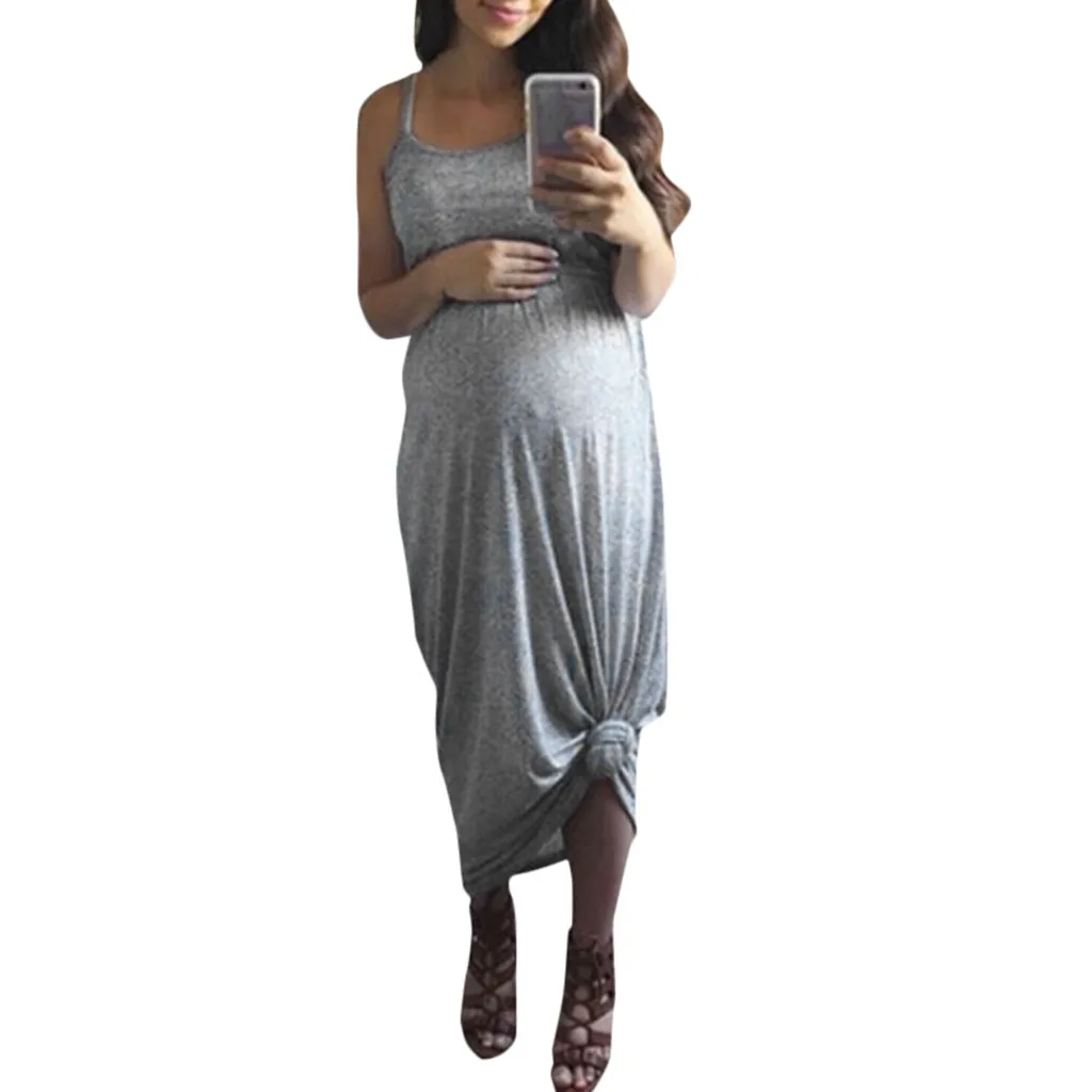 SAGACE Pregnant Dress Maternity Solid Sleeveless Breastfeeding Dresses Sexy Casual Daily Women Nursing | Мать и ребенок