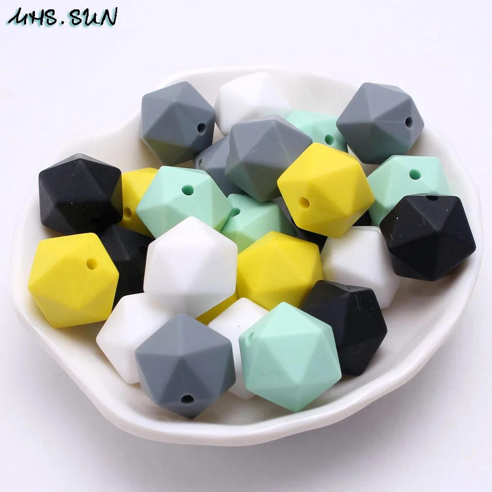 Силиконовые бусины MHS.SUN Lcosahedron для детей мягкие силиконовые игрушки прорезывания