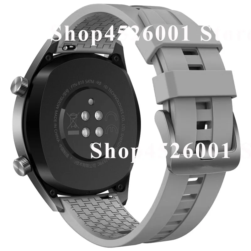 gray Силиконовый ремешок для huawei Watch GT/GT2 46 мм ремешок для huawei Honor Magic Смарт часы браслет - Цвет: gray