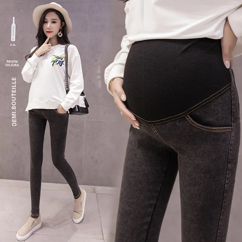 Брюки для беременных женщин Весенняя тонкая секция осень зима леггинсы брюки