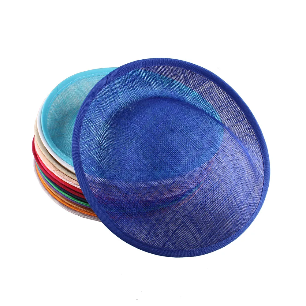 

Королевский синий или 12 цветов 10 "/25 см, одноцветная, круглый головной убор ручной работы Sinamay чародей Сделай Сам DIY бигуди для волос аксессуа...