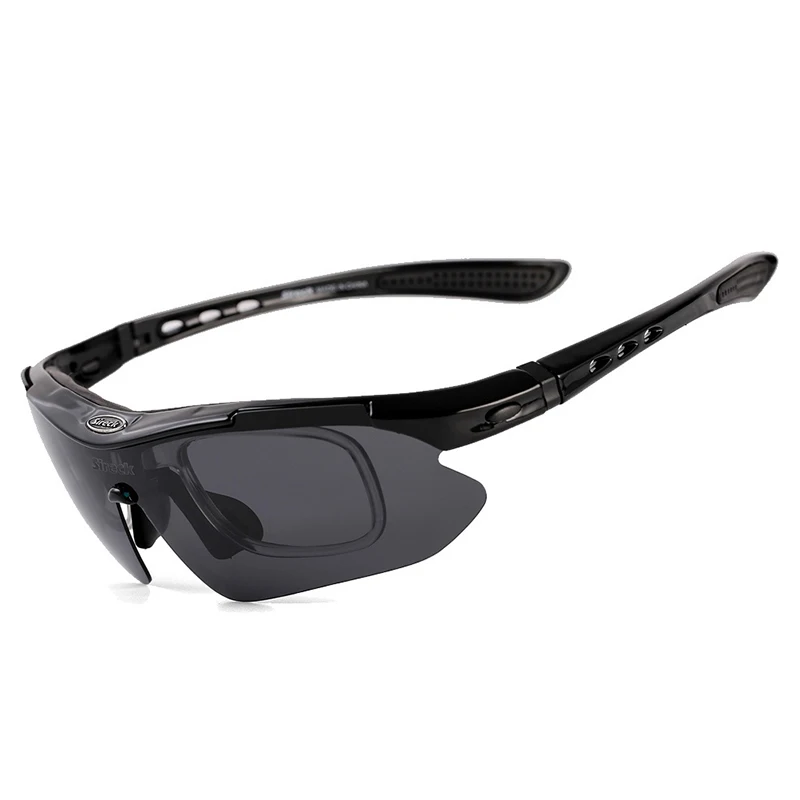 black Sireck UV400 поляризованные велосипедные солнцезащитные очки ночного видения велосипедные очки рыболовные очки для мужчин и женщин 5 пар Le - Цвет: black