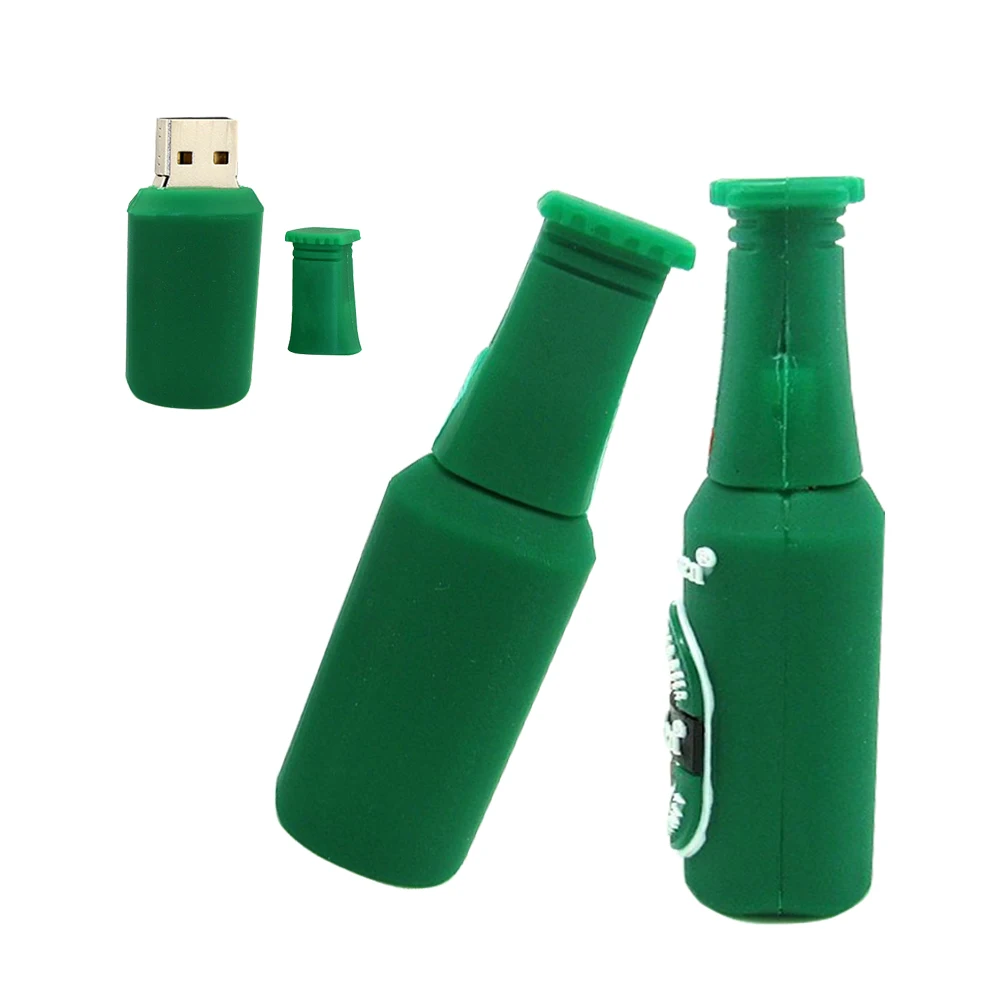 Usb флеш-накопитель с зеленым пивом 32 ГБ 64 4 8 16 2 0 горячая распродажа | Компьютеры и