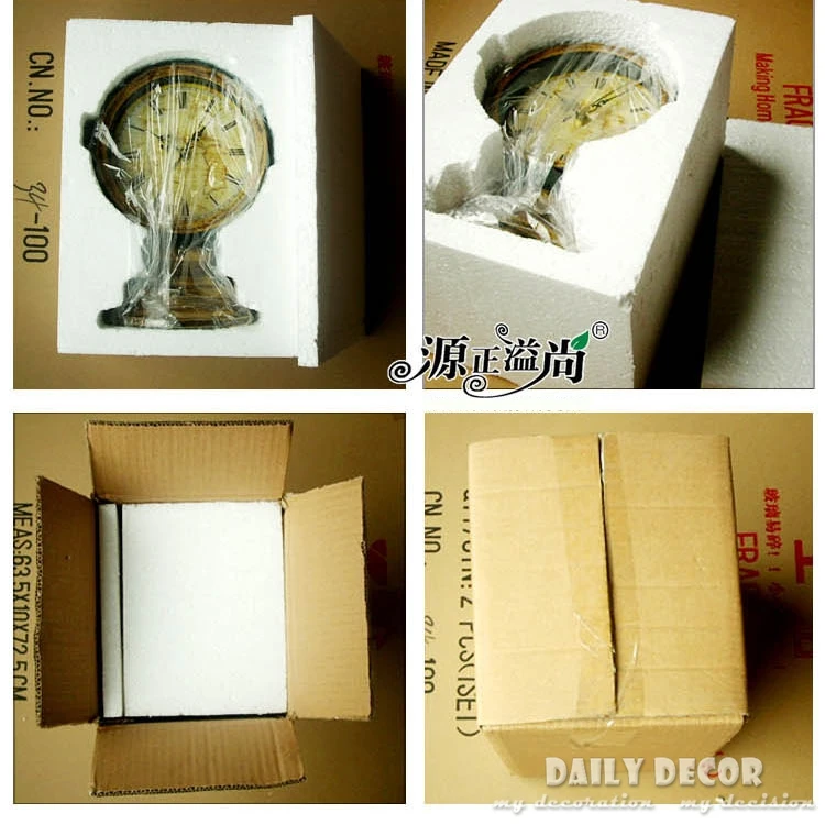 Винтажные металлические двухсторонние настольные часы High Q старые на кронштейне