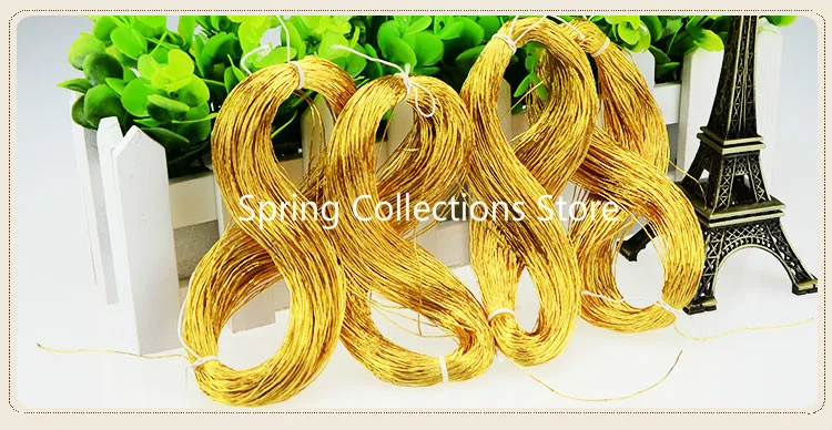 Оптовая продажа 10 шт./лот Золотая красивая золотая нить для вышивания нитки шитья