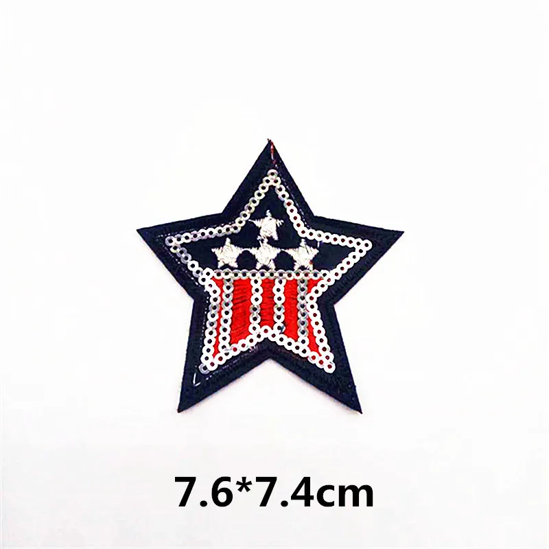 10Pcs Special Star Sequins Patches For Clothing Iron On Patch Embroidered Appliques DIY Apparel Sewing Stickers Badges | Дом и сад