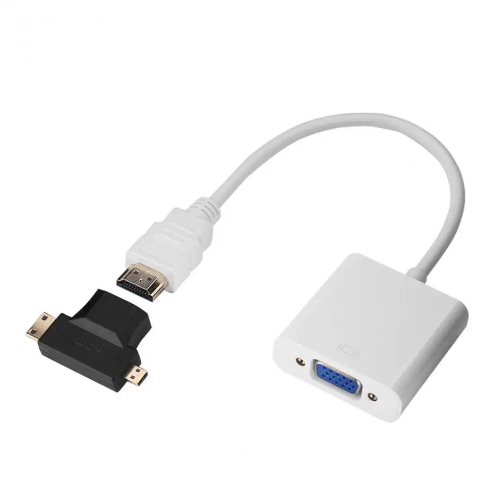 HDMI VGA адаптер T Type Micro + Mini разъем|vga adapter|to vgahdmi mini connector |