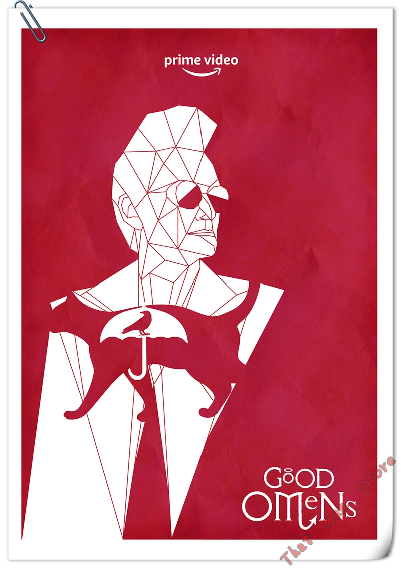 Good Omens ТВ настенные наклейки для украшения дома высокое качество печать белая