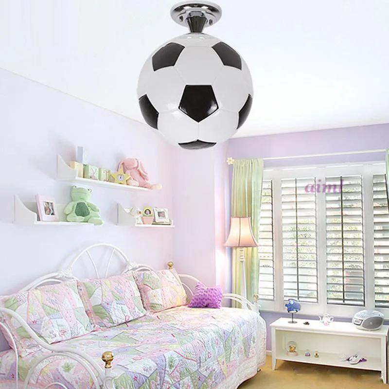 Новая модная футбольная потолочная лампа для мальчиков милые детские потолочные
