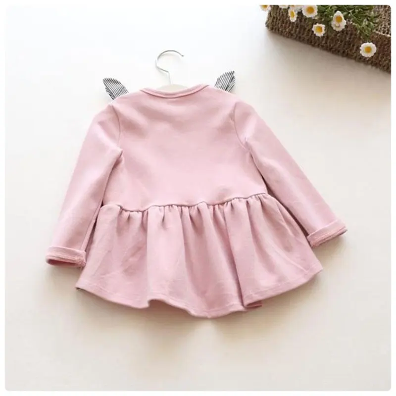 2017 Cartoon Long Sleeve Baby Girl Dress Spring Autumn Cotton Princess Dressing Children's Clothing Clothes High Quality 1-5T | Детская