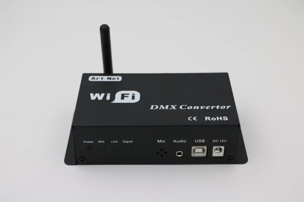 Светодиодный wifi конвертер DMX, wifi светодиодный контроллер DMX сигнал работает с Art-net/Easydmx, ios/andriod управление wifi контроллер коробка DC12V