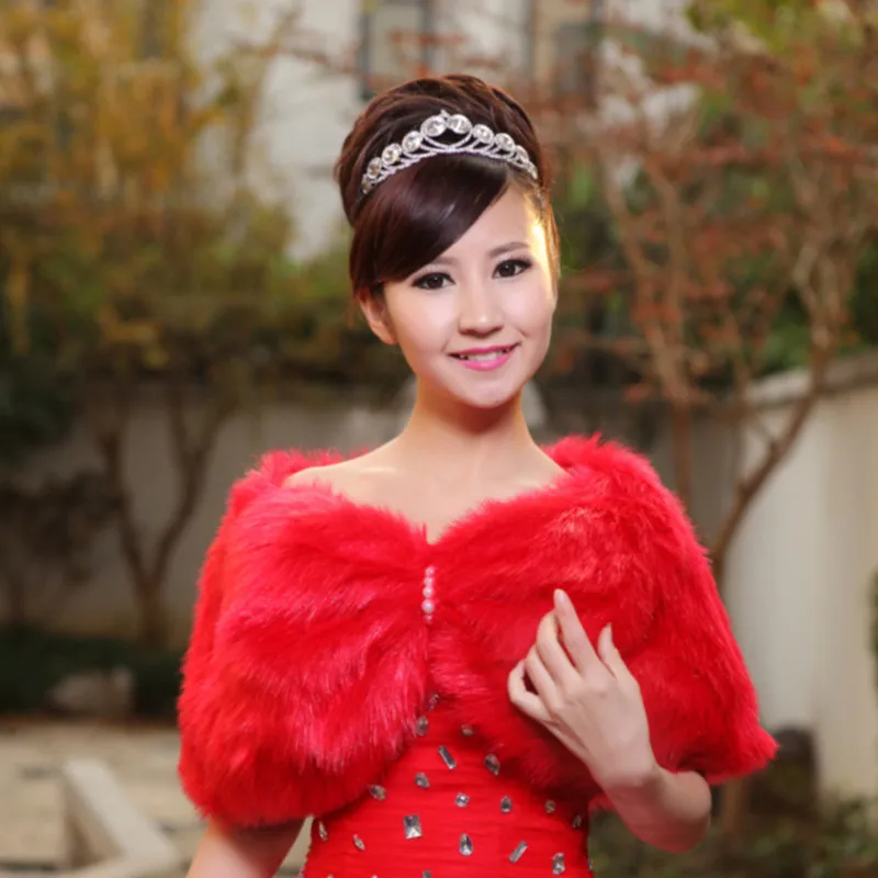 

Wedding Bolero Outerwear Wedding Accessories Urged Wrap Bride Formal Winter Cape Bride Fur Shawl Wedding Jackets Wrap OJ00168