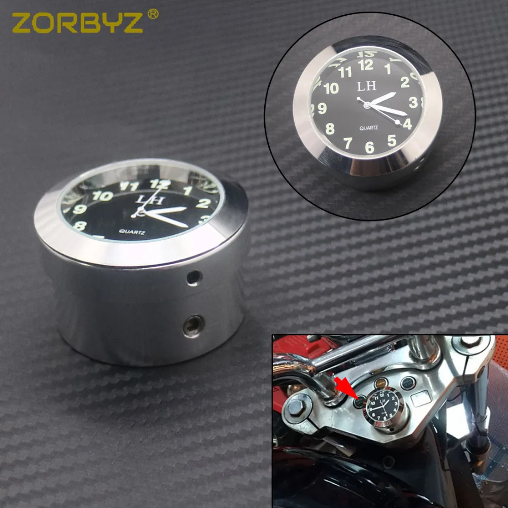 Часы для мотоцикла ZORBYZ Серебристые часы Honda Yamaha Suzuki Kawasaki|Накладки и декоративные