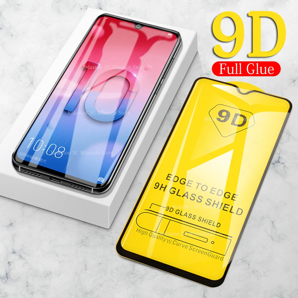Защитное стекло закаленное 9D для honor 10 lite/9/huawei 8s/8c/8x/10i/20 pro/9x|Защитные стёкла и
