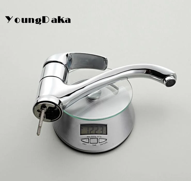 Качество Латунь Хромированная Отделка Кухня Одной Ручкой Кран Холодной и Горячей Воды Смесителя 360 Градусов