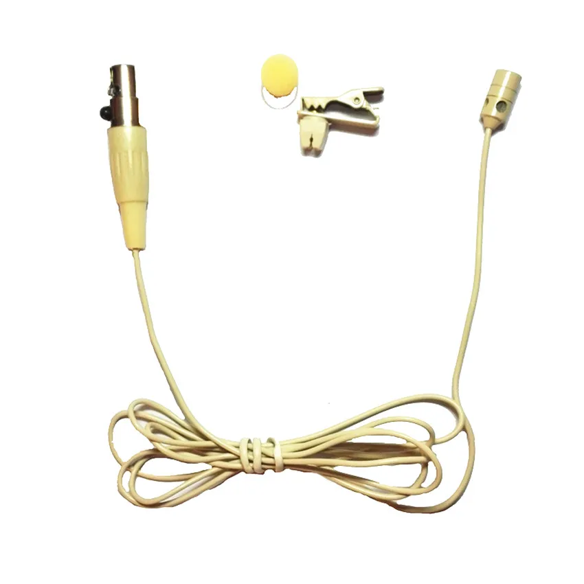 Профессиональный бежевый конденсаторный микрофон с лацканами петличный для Shure