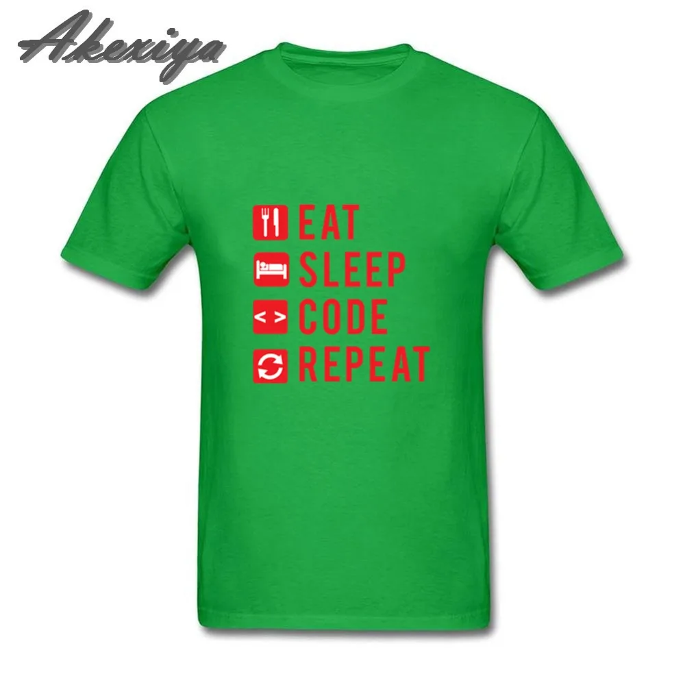 Одежда Eat Sleep Code Repeat Gift for Geek Programmer Hacker Футболка Мужская хлопковая футболка с