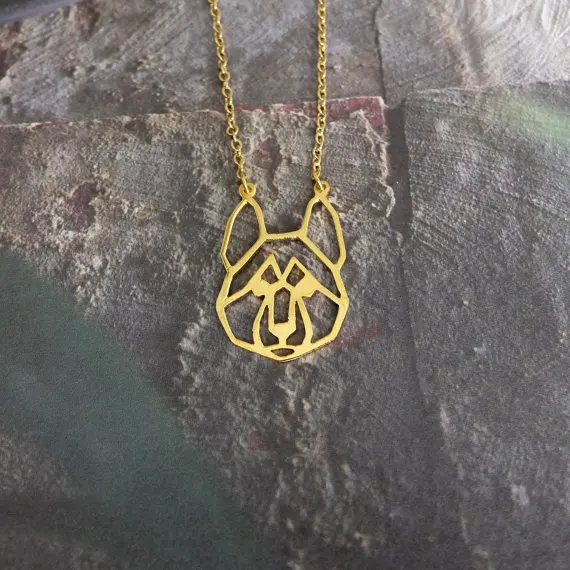 

Wholesale Cute Siberian Husky Head Necklace Female and Male Gift Jewelry Pendant--12pcs/Lot