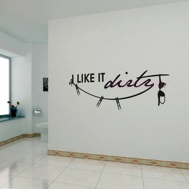 Наклейки I-like-it-dirty виниловая наклейка на стену бра Настенный декор для прачечной