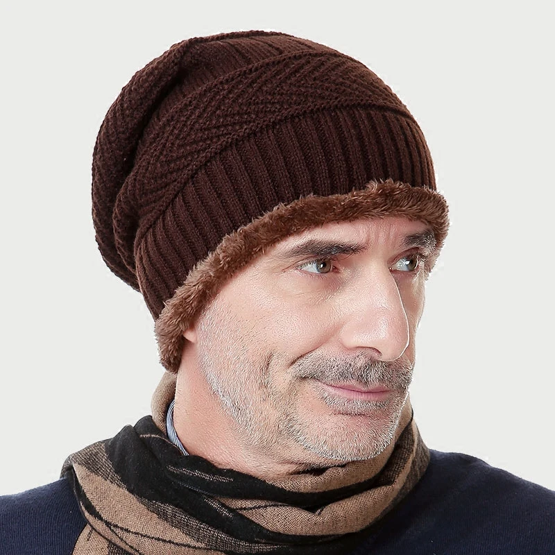 male Korean style Winter Hat  knitting cap and cashmere woolen cap  outdoor winter elder men warm hat  B-0654