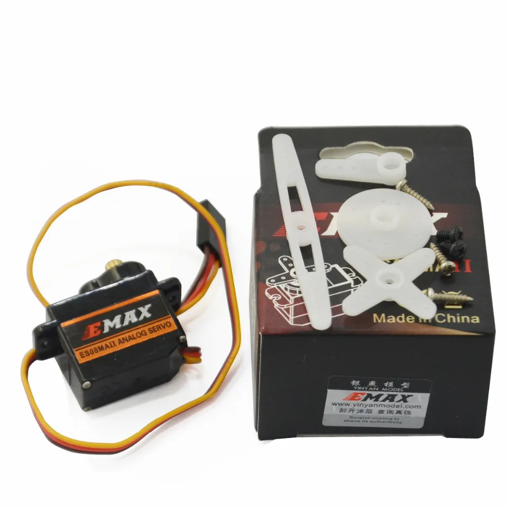 4 шт./лот EMAX Original ES08MA II 12g Мини-металлическая шестерня Аналоговый сервопривод для
