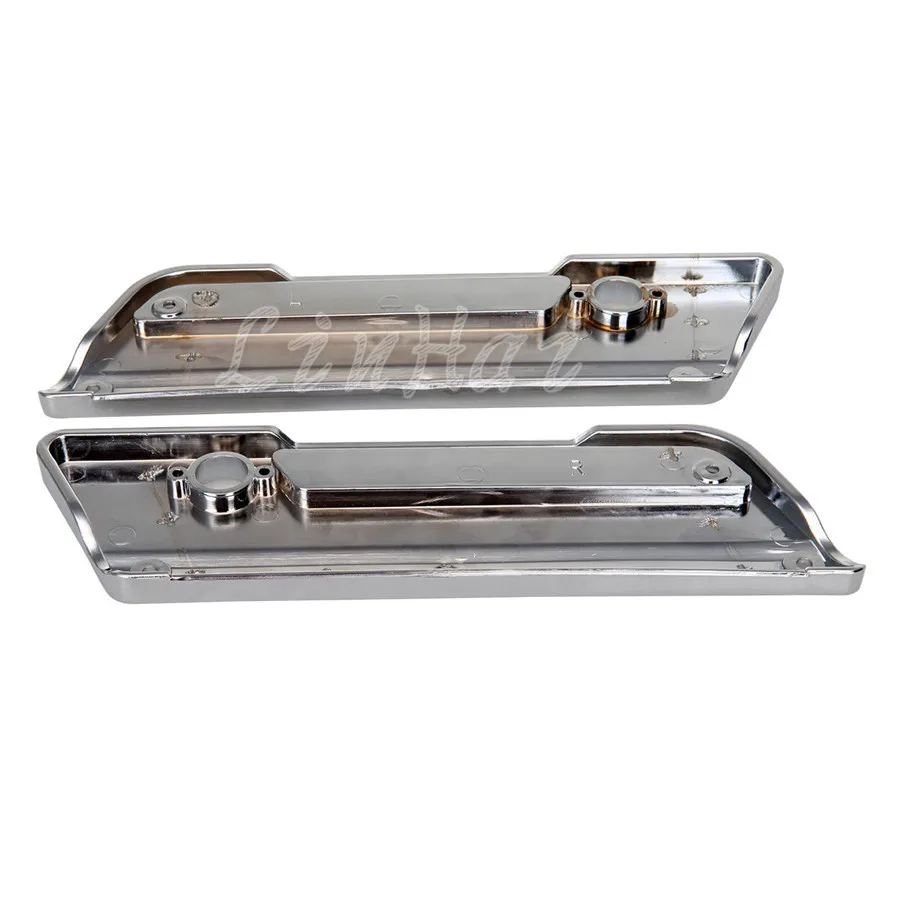 Хромированный для седельной сумки крышки с защелкой красными отражателями Harley