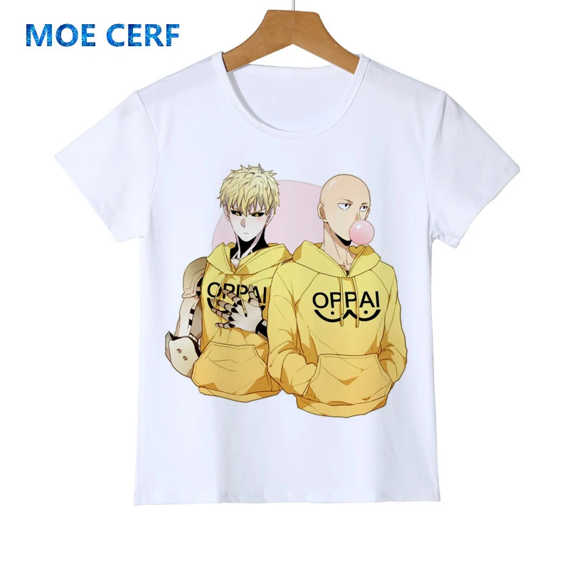 Футболка Saitama Oppai для детей летняя футболка с героями мультфильма One Punch Man
