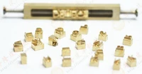 10mm tall copper brass alphabets molds 26pcs from a to z with clamp fixture 20 numbers hot stamping molds