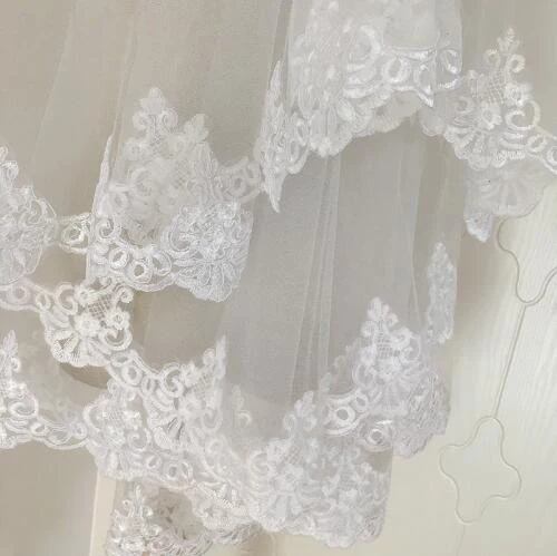 В наличии Высокое качество Дешевые Свадебные аксессуары для вуалей Короткие