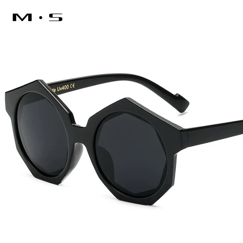 Женские и мужские круглые солнцезащитные очки MS винтажные дизайнерские с