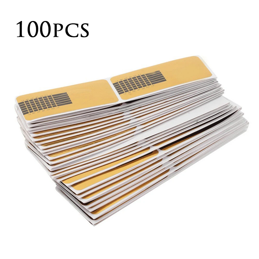 100pcs 50/100 шт кончики для маникюра, форма для акрилового УФ-геля, наклейки для наращивания ногтей, инструменты для дизайна своими руками - Цвет: 100pcs