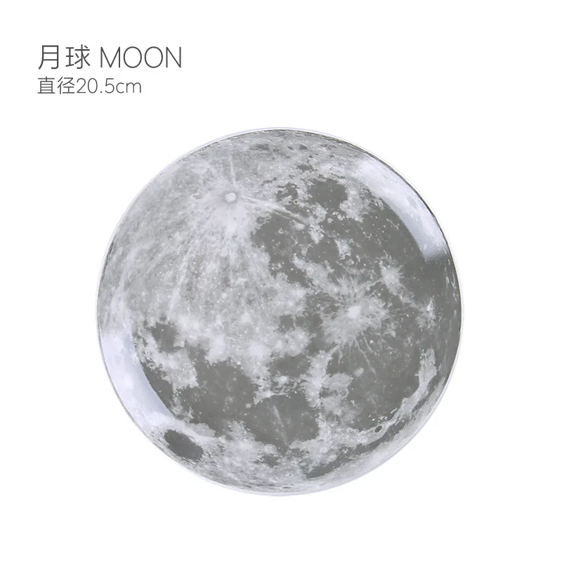 Moon Космическая планета, тарелка, Космическая Звезда, настенная, декоративная, Вселенная, тарелка, аэрокосмическая, для ресторана, посуда, принадлежности, домашний декор - Цвет: Moon