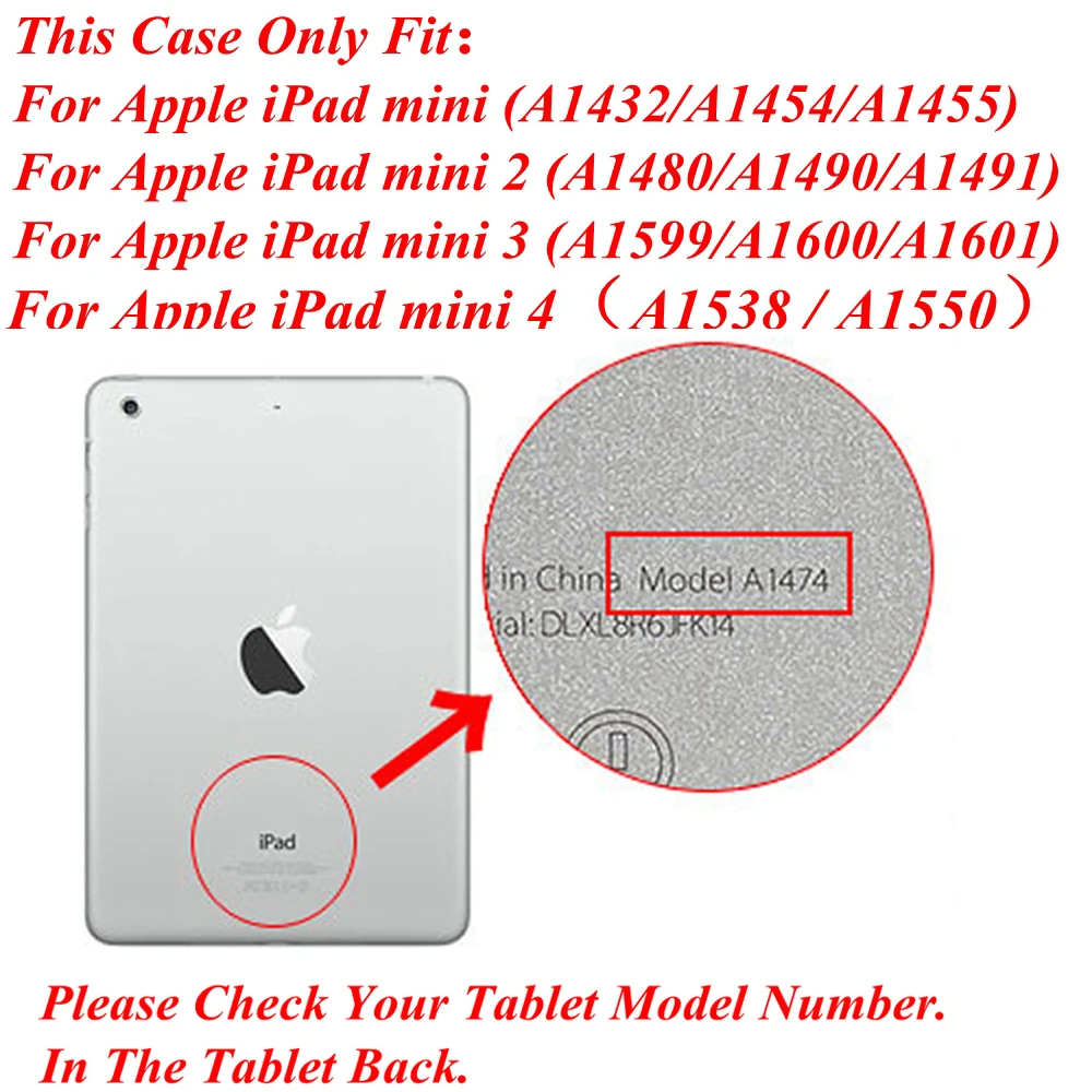 Чехол для Apple iPad mini 1 2 3 4 mini2 mini3 mini4|Чехлы планшетов и электронных книг| |