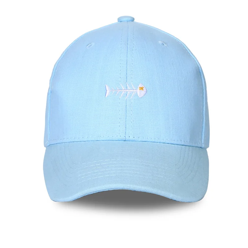 Новый взрослых мультфильм рыбы Лиска Кости Snapback Fishbone Вышивка папа шляпа Для